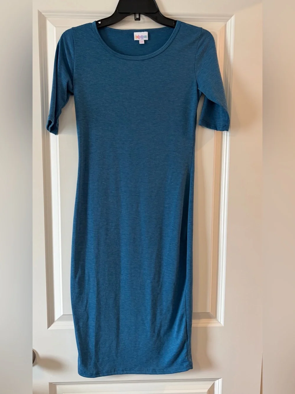 LuLaRoe Teal Blue Midi Dress